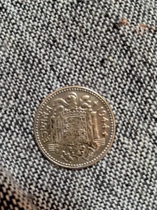 2 Monedas 1 Peseta 1944