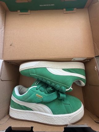 Puma Suede XL Verde y Blanco