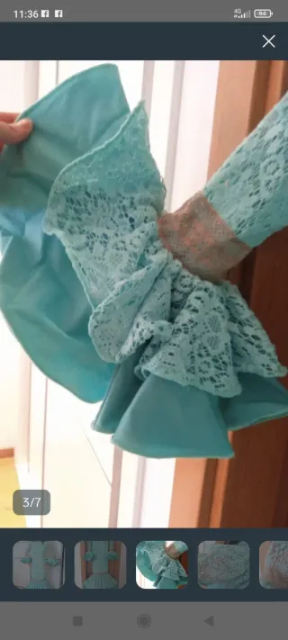 Vestido de gitana verde agua