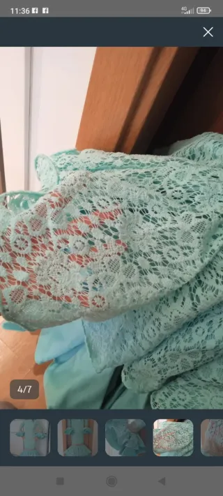 Vestido de gitana verde agua