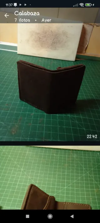 Cartera de cuero artesanal tarjetero