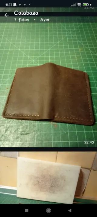 Cartera de cuero artesanal tarjetero