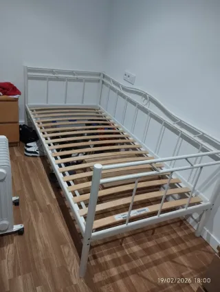 Estructura Cama Metal/Madera 90x200