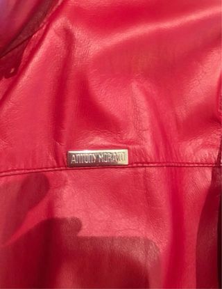 Chaqueta Piel Antony Moratto Roja Talla M