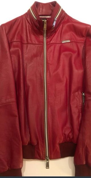 Chaqueta Piel Antony Moratto Roja Talla M