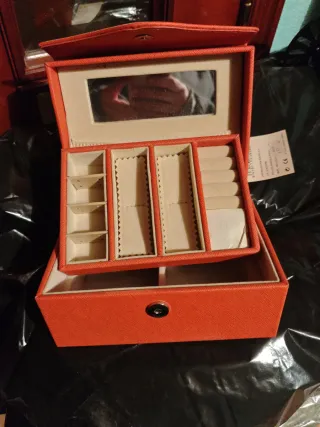 Joyero organizador naranja