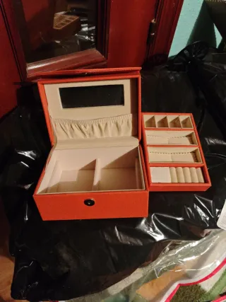 Joyero organizador naranja