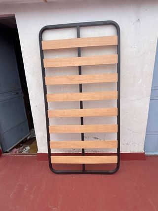 Somier metálico con lamas de madera