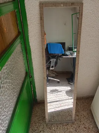 Espejo de madera y cristal