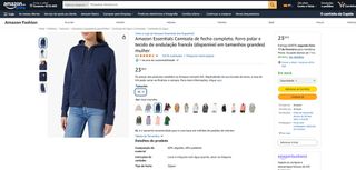 Amazon Casaco forro polar com capuz Tam: M (191)