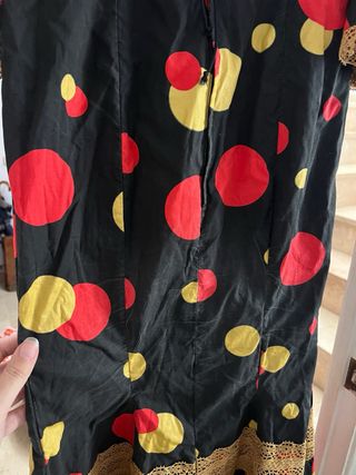 Traje Flamenca Canastero Negro Lunares