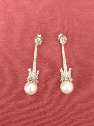 Pendientes Plata y Perlas