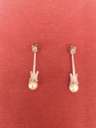 Pendientes Plata y Perlas