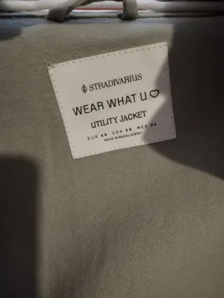 Sobrecamisa Stradivarius Verde Oversize Talla XS