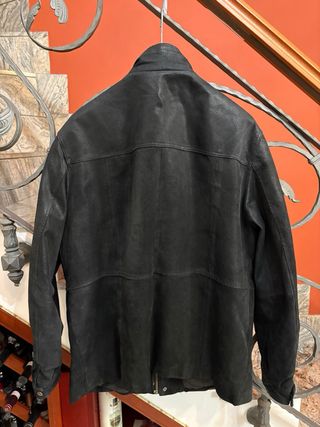 Giacca in vera pelle vintage nera