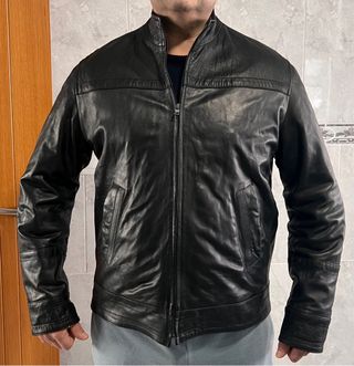 Chaqueta de cuero Florentino Negra