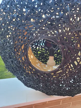 Lámpara de techo de ratán Impecable 84 cm diametro