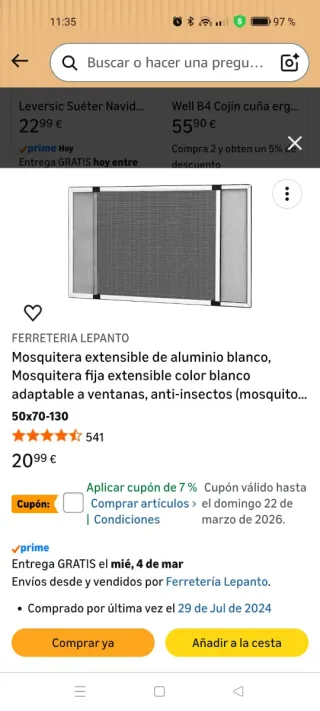 Mosquiteras para ventanas