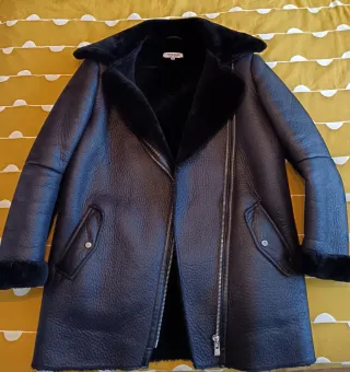 Chaquetón Morgan Negro Pelo Talla M