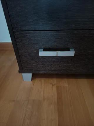 Cómoda recibidor madera y metal muy  funcional