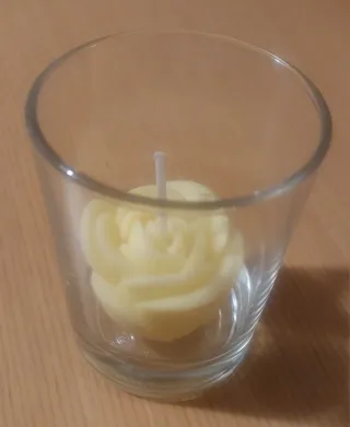 Vela decorativa rosa