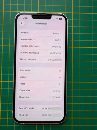 iPhone 13 256GB. Mas minado que un hijo único
