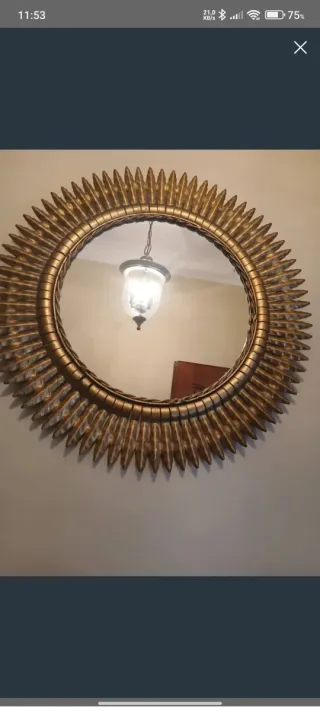 Espejo Sol Dorado