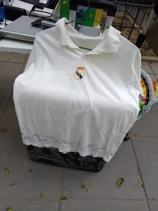 Polo Real Madrid Manga Larga Blanco