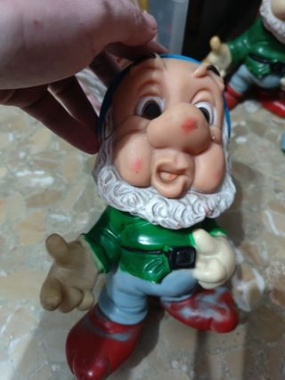 Blancanieves 7 enanitos Goma Blanda años 60 70