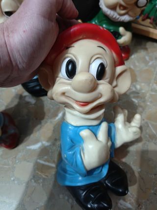 Blancanieves 7 enanitos Goma Blanda años 60 70