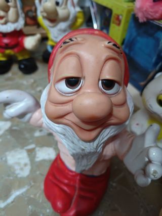 Blancanieves 7 enanitos Goma Blanda años 60 70