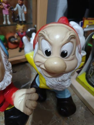 Blancanieves 7 enanitos Goma Blanda años 60 70