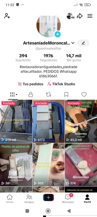 Piedras de afilar naturales