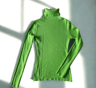 Jersey verde de punto fino