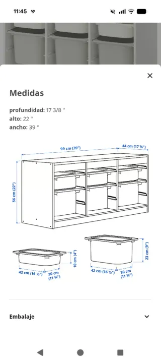 Mobiletto di stoccaggio Ikea Trofast bianco