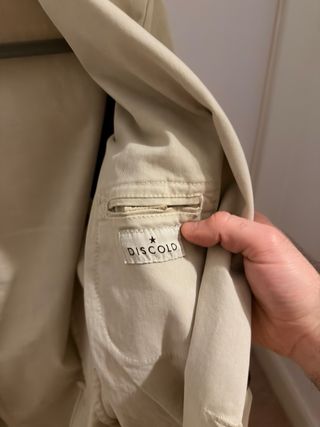 Blazer cruzada crema punta lanza. Talla S / 46.