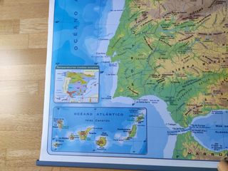 Mapa mural físico y político España