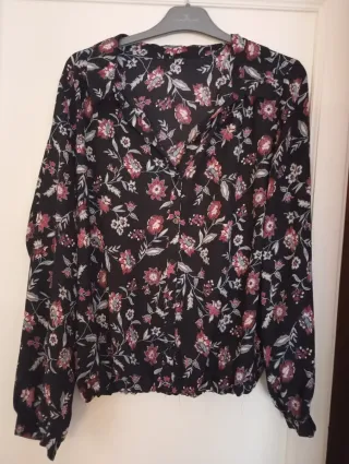 Camisa floral manga larga Talla L/XL