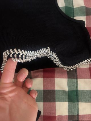 Top Asimétrico Zara Brillos