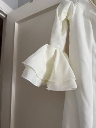 Vestido Flamenca Blanco Volantes