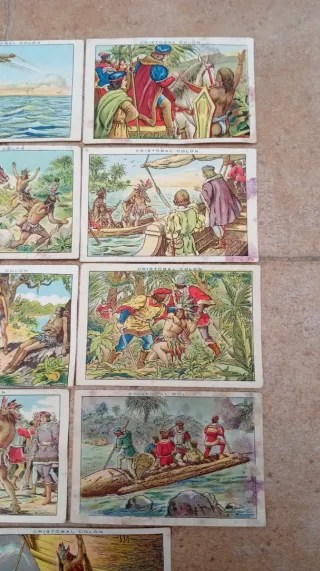 Cromos Cristobal Colon colección Chocolate Juncosa