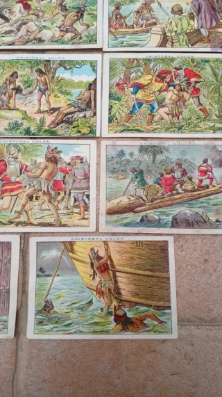 Cromos Cristobal Colon colección Chocolate Juncosa