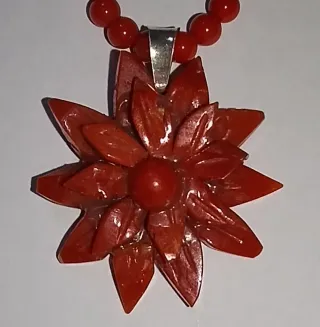 Fiore in corallo lavorazione vintage