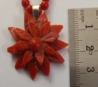 Fiore in corallo lavorazione vintage