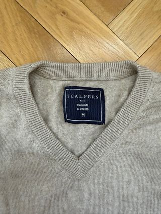 Jersey Scalpers V-Neck Beige Talla M