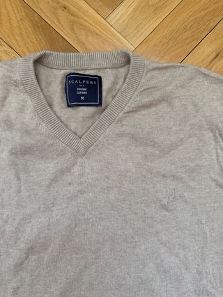 Jersey Scalpers V-Neck Beige Talla M