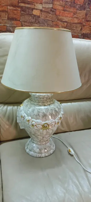 Lámpara de porcelana mármol