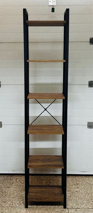 Mesa estudio industrial con 2 estanterías