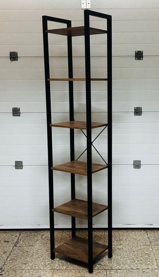 Mesa estudio industrial con 2 estanterías