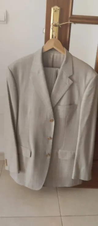 Traje de chaqueta beige hombre